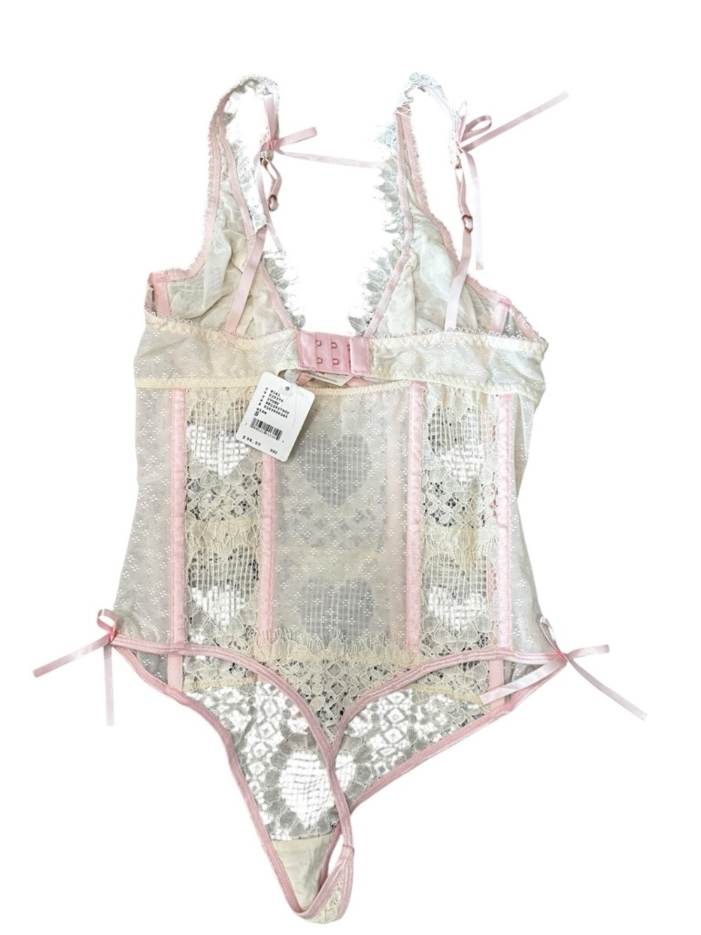 Free People Ivory Lace Bodysuit NWT Underwire S - Picture 6 of 9